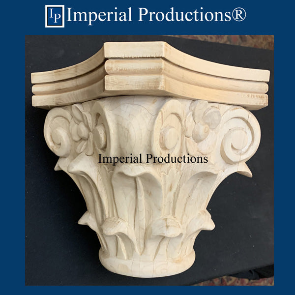 IPMRD0563-MAP-PK2 Victorian Capital Bottom Circle 6-1/2" Maple Pack 2