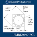IPMRD0600-POL Tuscan Base Hole 6-1/2" ArchPolymer Pack of 2