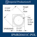 IPMRD0601C-POL-PK2 Tuscan Capital - Hole 8-5/8" Pack of 2