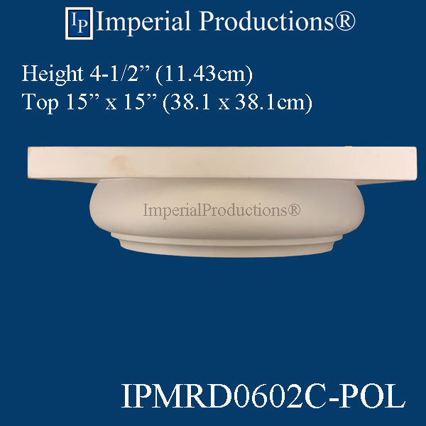 IPMRD0602-CAP-POL-PK2 Tuscan Capital Hole 10-3/4" ArchPolymer Pack of 2