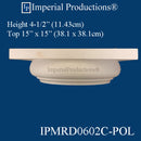 IPMRD0602C-POL-PK2 Tuscan Capital -Hole 10-3/4" Pack of 2