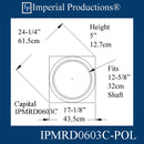 IPMRD0603C-POL-PK2 Tuscan Capital Hole 12-5/8" Pack of 2