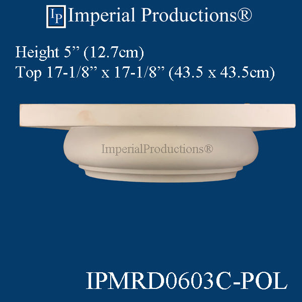IPMRD0603C-POL-PK2 Tuscan Capital Hole 12-5/8" ArchPolymer Pack of 2
