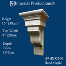 IPMRD2100-MAP Mission Corbel 15" high x 8" wide x 7-3/4" deep Hard Maple Pack of 2