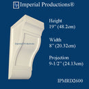 IPMRD2600-POL Mission Style Corbel 19" High ArchPolymer, Each