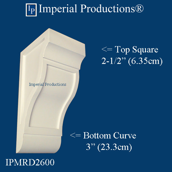 IPMRD2600-POL Corbel 19" High Mission Style ArchPolymer, Each