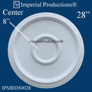 IPMRD30028NH-POL Colonial Medallion 28" (71.12cm) ArchPolymer