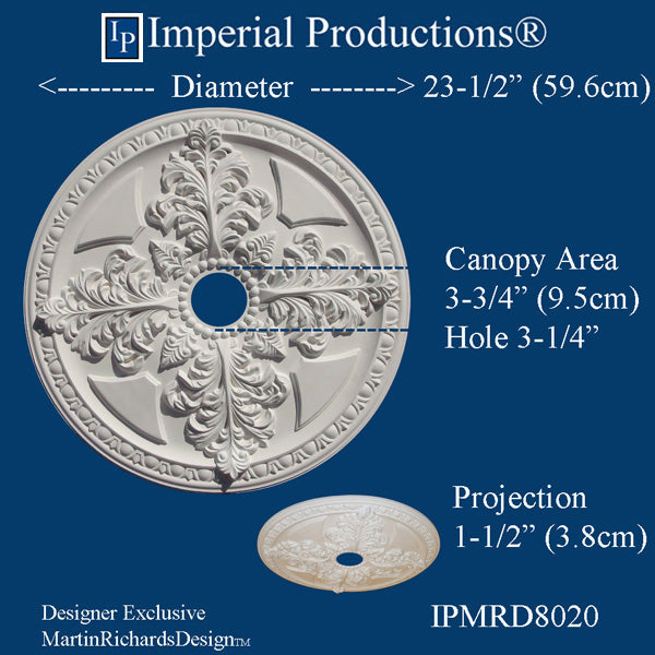 IPMRD8020-POL Medallion 23-1/2 inches ArchPolymer, Add to Cart for Shipping or Free Depot Pickup
