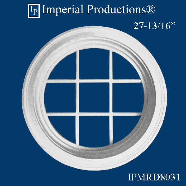 IPMRD8031-POL Modern Medallion 27-13/16" ArchPolymer, Add to Cart for Shipping Costs or Free Depot Pick up