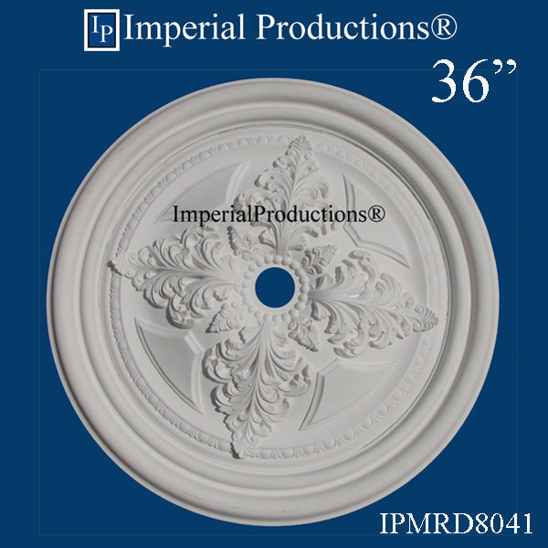 IPMRD8041-POL-KIT Acanthus Ceiling Medallion 36" (91.4cm) ArchPolymer with kit