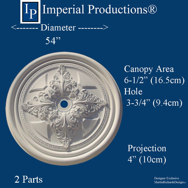 IPMRD8042-POL Acanthus Medallion 54" ArchPolymer Add to Cart for Shipping or Free Depot Pickup