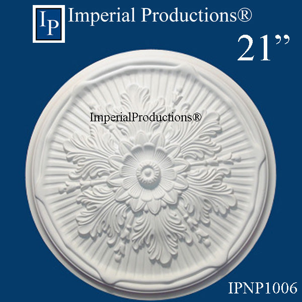 IPNP1006-POL Acanthus Medallion 21" ArchPolymer, Add to Cart for Shipping or Free Depot Pickup