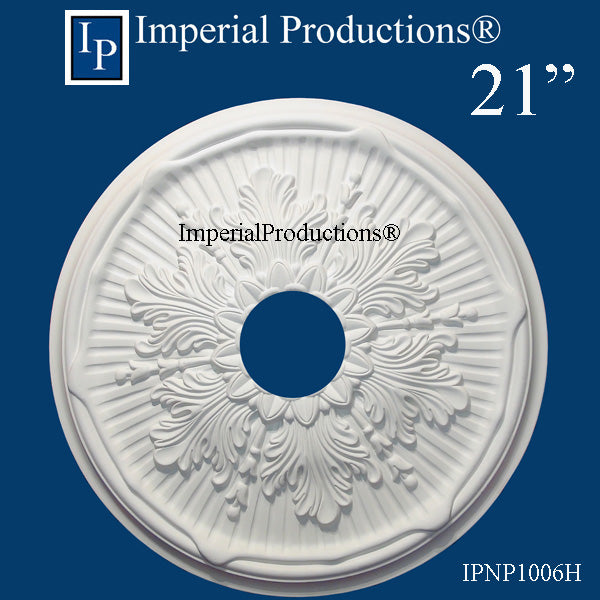 IPNP1006H-POL Acanthus Medallion 21" ArchPolymer, Add to Cart for Shipping or Free Depot Pickup