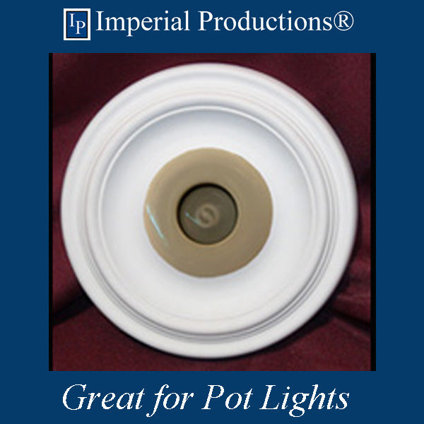 IPNP1015H-POL Colonial Ceiling Medallion 9-11/16" (24.6cm) ArchPolymer EACH