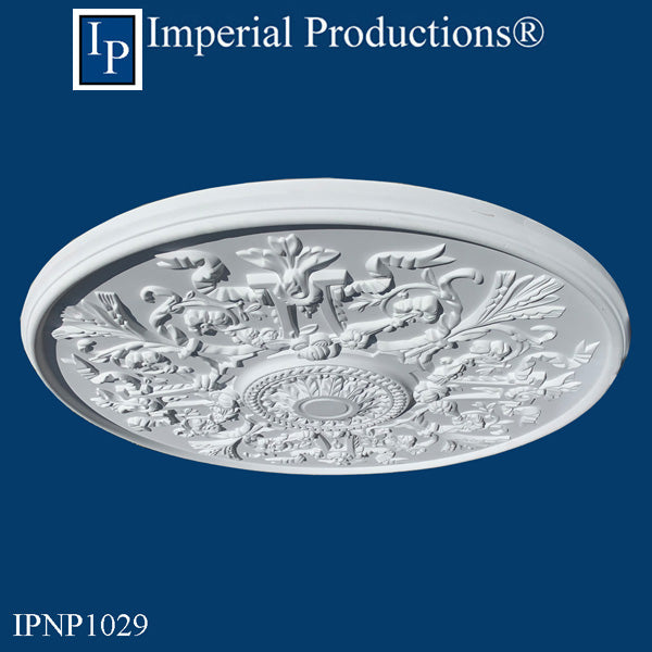 IPNP1029-POL Art Nouveau Medallion 33" (83.82cm) ArchPolymer, Add to Cart for Shipping or Free Depot Pickup