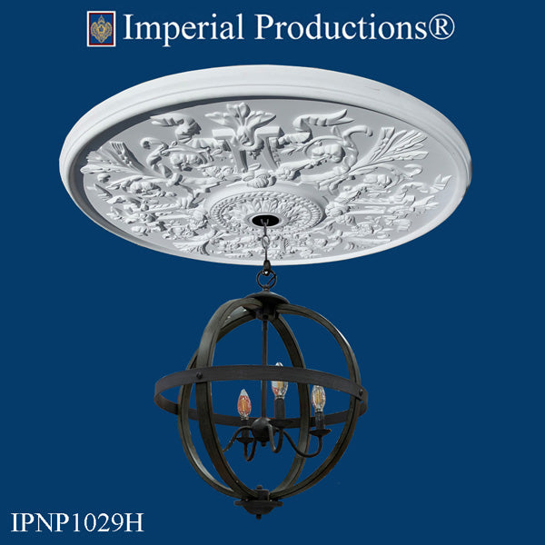 IPNP1029H-POL Art Nouveau Medallion 33" (83.82cm) ArchPolymer, Add to Cart for Shipping or Free Depot Pickup
