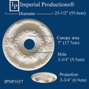 IPNP1037-POL Acanthus Medallion 23-1/2 inches ArchPolymer