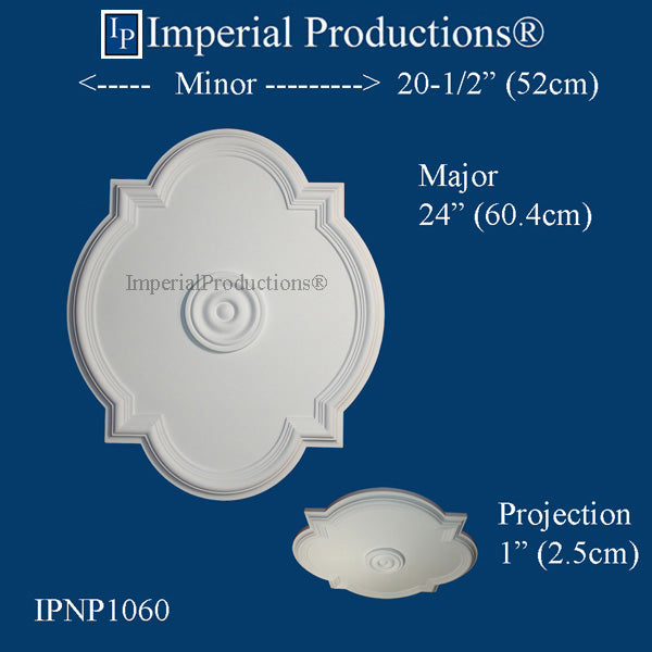 IPNP1060-POL Art Deco Medallion 24" x 20-1/2" (60.96 x 52cm) ArchPolymer, Add to Cart for Shipping or Free Depot Pickup