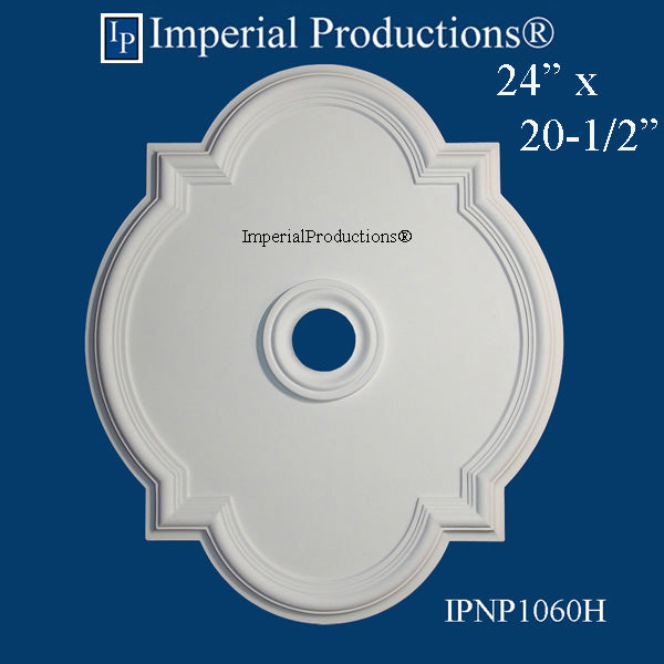 IPNP1060H-POL Art Deco Medallion 24 x 20-1/2" (60.96 x 52cm) ArchPolymer, Add to Cart for Shipping or Free Depot Pickup