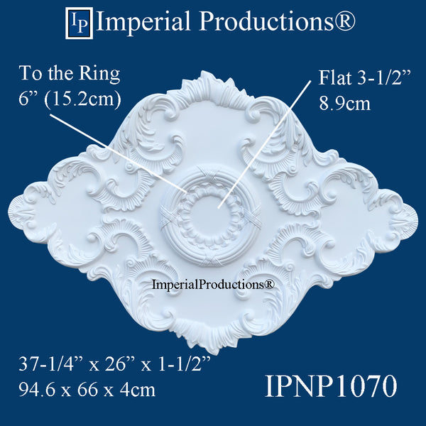 IPNP1070-POL Medallion 37-1/4" x 26" (94.6 x 66cm) Each