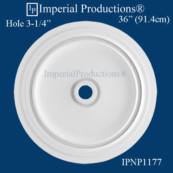 IPNP1177-POL Federal Medallion 36" ArchPolymer, Add to Cart for Shipping Costs or Free Depot Pickup