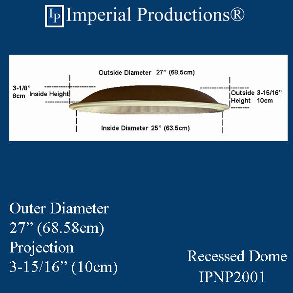 IPNP2001-POL Dome 27" ArchPolymer