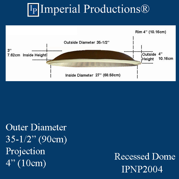 IPNP2004-POL Dome 35-1/2" ArchPolymer