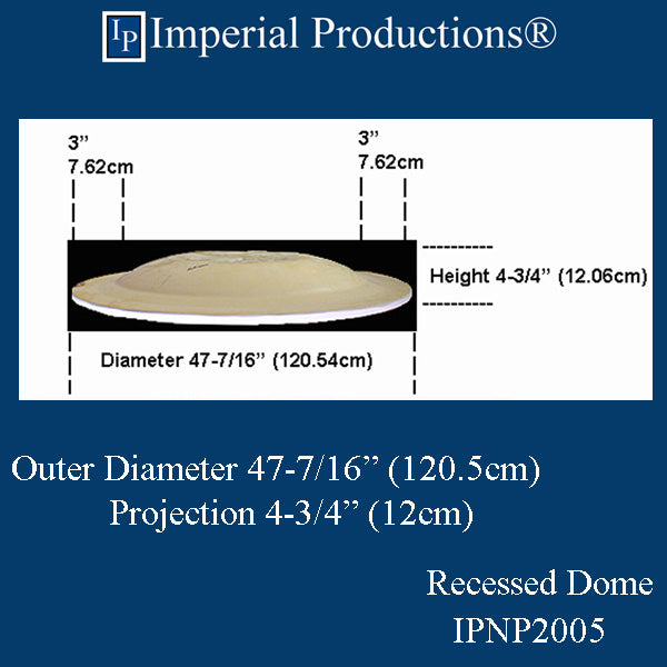 IPNP2005-POL Dome 47-7/16" ArchPolymer