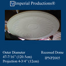 IPNP2005-POL Dome 47-7/16" ArchPolymer