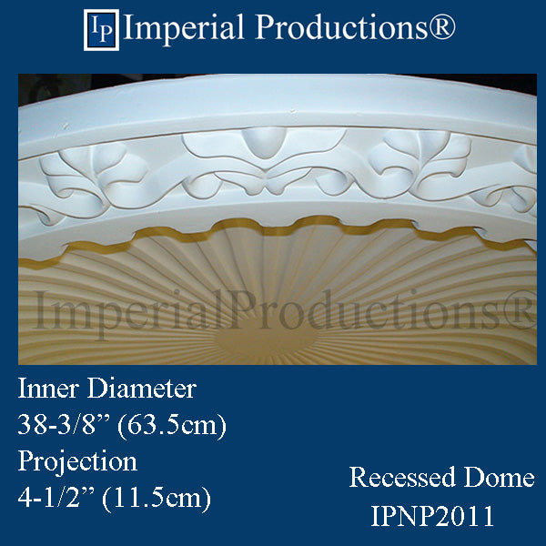 IPNP2011-POL Ceiling Dome Diameter 47-1/8", Rise 5-9/16" ArchPolymer