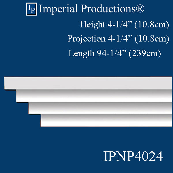 IPNP4024-POL 1 Length Crown 4-1/4" Height ArchPolymer (List US$5.52/Ft)