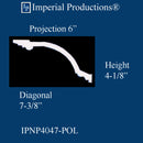 IPNP4047-POL Classical Crown 4-1/8" High - Pack 6