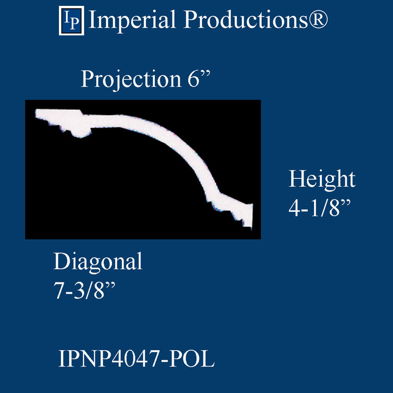 IPNP4047-POL Classical Crown 4-1/8" High - Pack 6