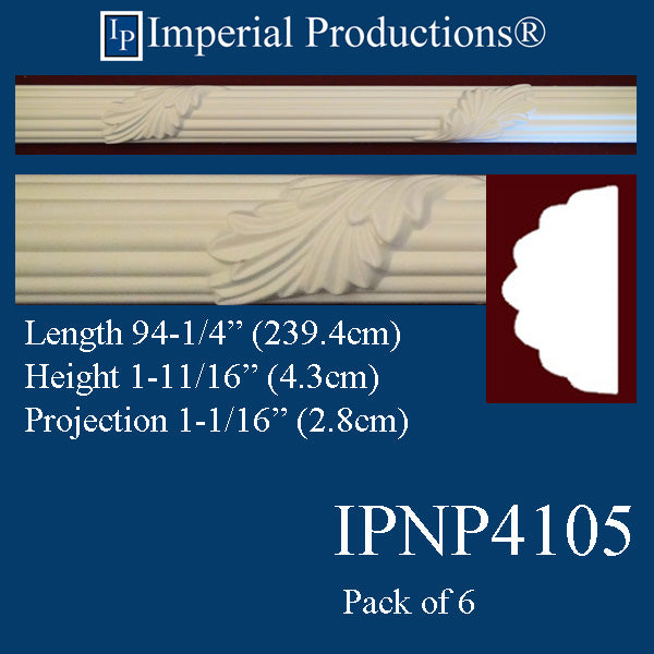 IPNP4105-POL-PK6 Panel Mold Width 1-11/16 inch - 94-1/4 Inches Pack of 6
