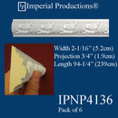IPNP4136-POL-PK4 Panel Mold Width 2-1/16 inch - 94-1/4 Inches Pack of 4