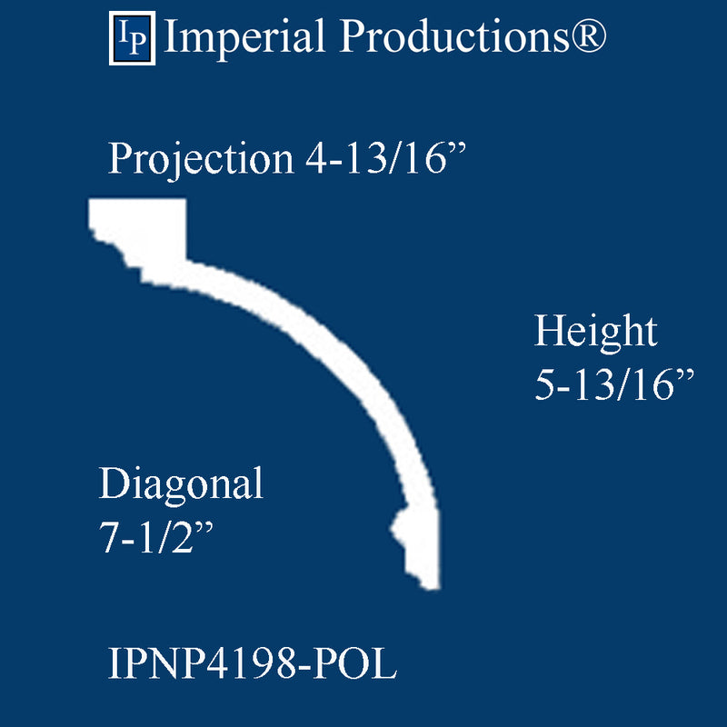 IPNP4198-POL-PK6 Classical Crown 5-13/16" High Pack of 6