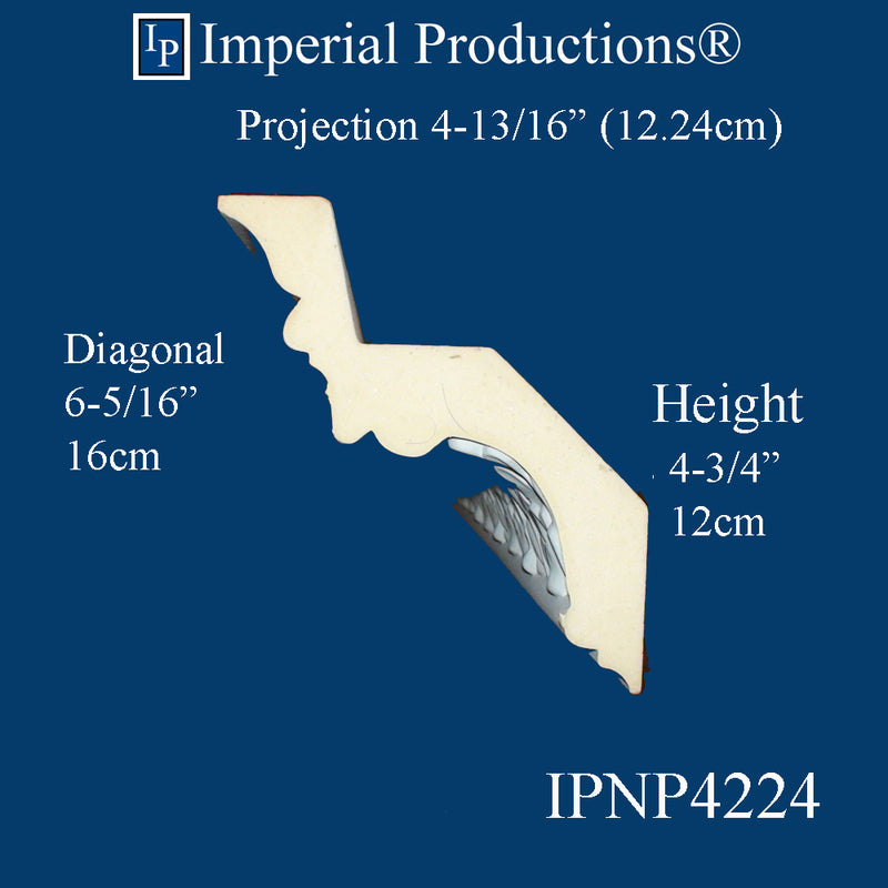 IPNP4224-POL Crown 4-3/4" high x 4-13/16" deep Pack of 6