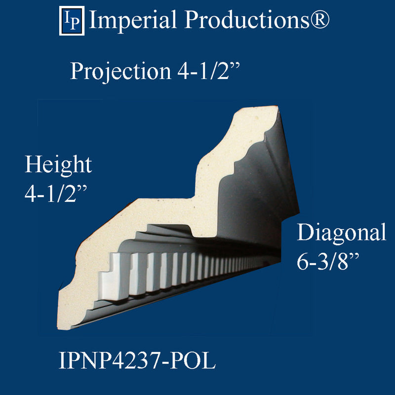 IPNP4237-POL-SAMPLE Crown 4-1/2" High ArchPolymer 1 Foot Sample