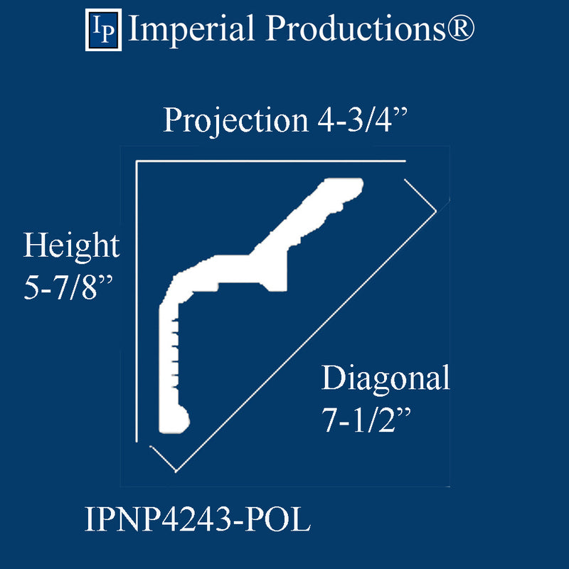 IPNP4243-POL-PK6 Crown 5-7/8" High ArchPolymer