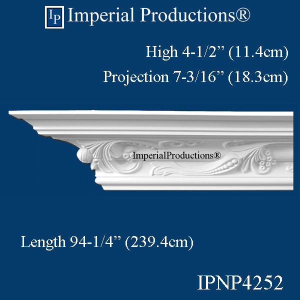 IPNP4252-POL-PK6 Art Nouveau Crown 4-1/2" High sold pack 6 (Sale US$6.87 / FT)