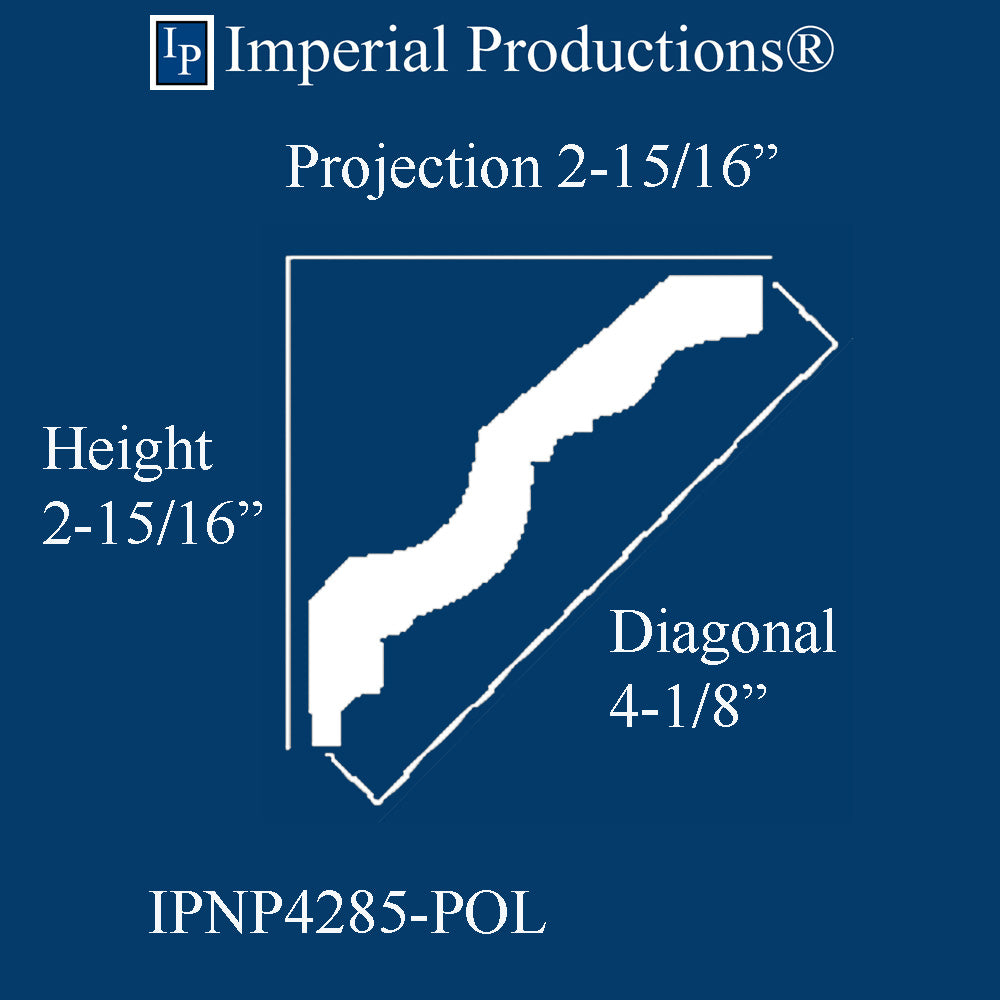 IPNP4285-POL-PK6 Rope Crown 2-15/16" High (7.48cm) Pack of 6