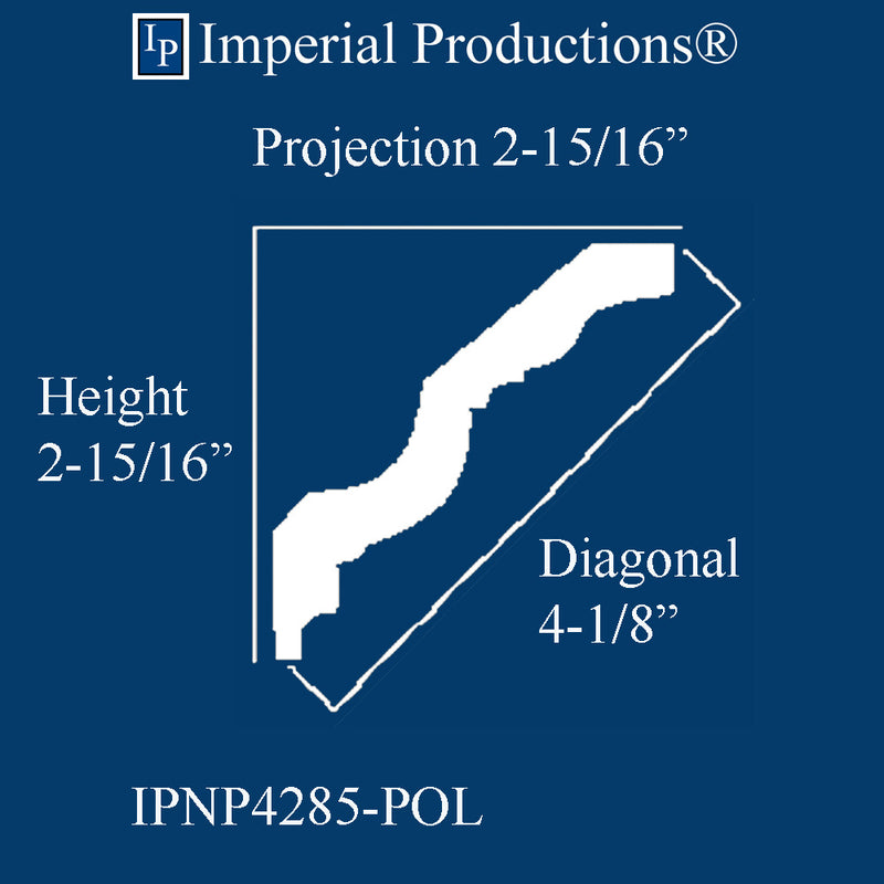 IPNP4285-POL-PK5 Rope Crown 2-15/16" High (7.48cm)
