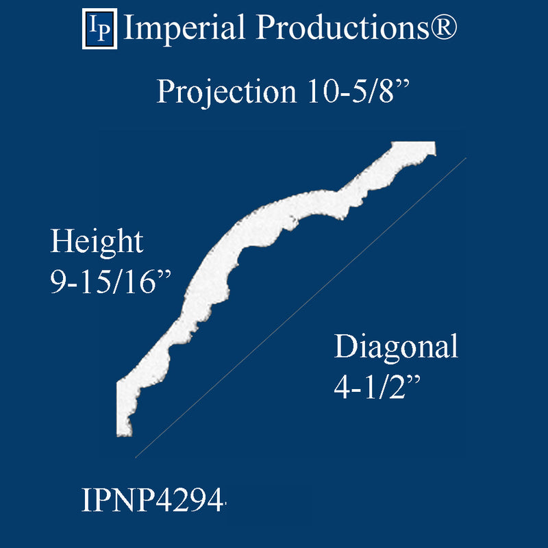 IPNP4294-POL-PK6 Crown 9-15/16" High, Pack 6