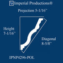 IPNP4296-POL-PK5 Acanthus Crown ArchPolymer Pack of 5