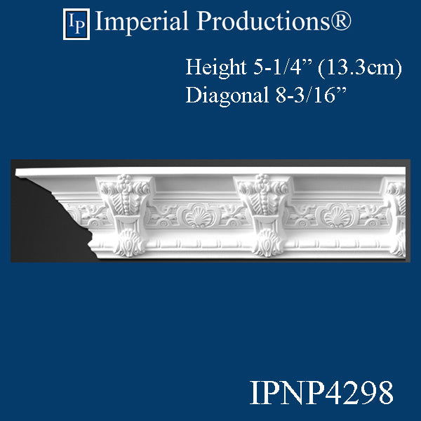 IPNP4298-POL-PK5 Modillion Crown 5-1/4" High, ArchPolymer - Pack of 5