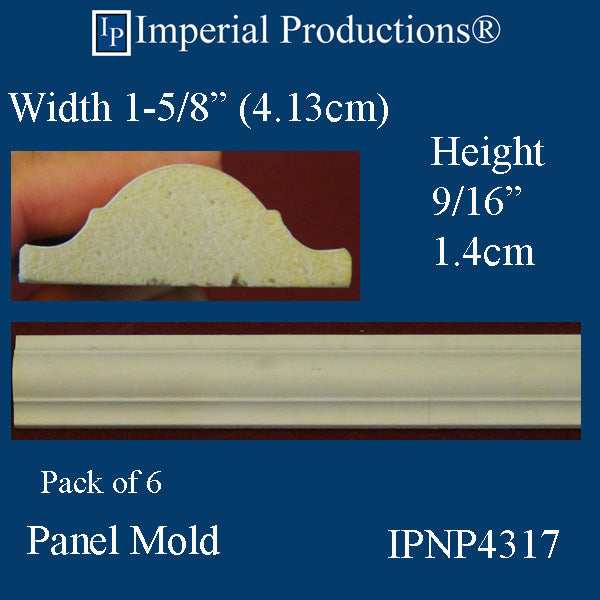 IPNP4317-POL-PK6 Panel Mold Width 1-5/8 inch - 94-1/4 Inches Pack of 6