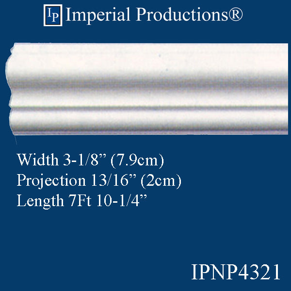 IPNP4321-POL-PK6 Casing Width 3-1/8", Projection 13/16" Length 94-1/4 Inches Pack of 6
