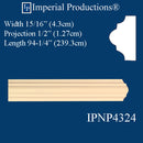 IPNP4324-POL-PK1 Panel Mold Width 15/16 inch - 94-1/4 Inches Each