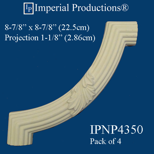 IPNP4350-POL-PK4 Corner Fits IPNP4105, 8-7/8" x 8-7/8" ArchPolymer Pack of 4