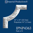 IPNP4363-POL-PK4 Panel Mold Width 10" x 10" Pack of 4